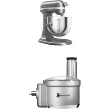 Esmo Home Kitchenaid Artisan Kaldırılabilir Kaseli Stand Mikser, Medallion Silver, 6,6 L ve Mutfak Robotu AKSESUARI-5KSM2FPA
