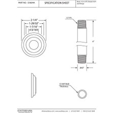 Esmo Home Westbrass 1/2" IPS x 4" Tavana Monte Duş Kolu, Flanşlı, Cilalı Krom, D3604A-26