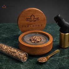 Esmo Home Perlotus Premium Kutulu Ahşap Viski Tütsüleme Seti Kayın Ağacı Tüm Bardaklara Uygun Aparat, Talaş, Pürmüz, Viski Taşı, Kaşık