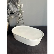 Esmo Home Be Original Pera 28 cm Oval Kapaklı Fırın & Saklama Kabı