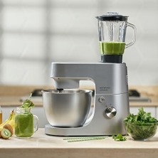 Esmo Home Kenwood Homebake Plus Mutfak Şefi KHH01.120SI - Stand Mikser, Hamur Yoğurma Makinesi, Blender Aparatı, 1400 Watt, 5 Litre Paslanmaz Çelik Geniş Hazne, Sıçrama Önleyici Kapak, 3 Hazne Içi Aparat