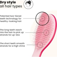 Esmo Home Tangle Teezer Kuru Şekillendirme Için Styler Saç Şekillendirici Fırça, Bakımlar, Karışımlar ve Hacim, Doku ve Parlaklık Katar, Tatlı Pembe