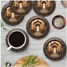 Esmo Home 6'lı Ahşap Bardak Altlığı BRD-006