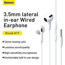 Esmo Home Encok H17 Kablolu Kulak Içi Kulaklık, Universal, Betaz