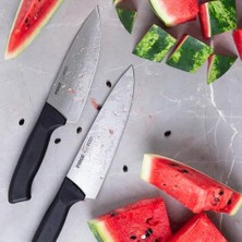 Esmo Home Pirge Ecco Şef Çiftler Bıçak Seti - 2 Parça 16, 19 cm Şef Bıçağı Seti - Paslanmaz Çelik (Siyah)