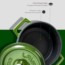 Esmo Home Lava Yuvarlak Tencere Trendy, Çap 14CM