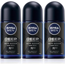 Esmo Home Men Erkek Roll-On Deodorant Deep Dimension 50ML, 48 Saat Koruma, X3 Adet