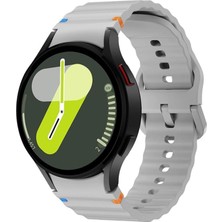 Esmo Home - ile Uyumlu Gt Gt2 Gt3 Gt4 42MM/HONOR 2 20MM Kordon Dekoratif Örgü Çizgili Spor Silikon Kayış - Gri 2
