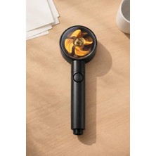 Esmo Home Siyah Pervaneli Turbo Duş Başlığı, 5 Akış Modlu Aç Kapa Kontrollü Yüksek Basınçlı Su Tasarruflu Masaj Etkili Modern Banyo El Duşu Standart Hortum Uyumlu