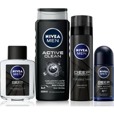 Esmo Home Men Erkek Damat Çeyiz Bohça Seti, Duş Jeli 500ML, Roll-On 50ML, Losyon 100ML, Tıraş Köpüğü 200ML