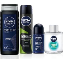 Esmo Home Men Erkek Çeyiz Bohçası, Duş Jeli 500ML, Tıraş Sonrası Losyon, Sprey Deodorant, Roll-On, Ter Karşıtı