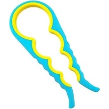 Esmo Home Kavanoz ve Şişe Açacağı – Mavi-Sarı 4’ü 1 Arada Silikon, Ergonomik Kaymaz Kavrama, Farklı Çaplara Uygun Kapak Açıcı