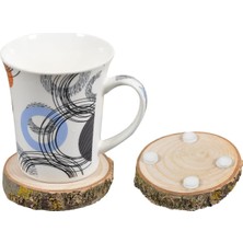 Esmo Home X-Perk Ahşap Bardak Altlığı Yuvaylak Ağaç Bardak Altlığı Doğal Ağaç Çap 9-10 cm