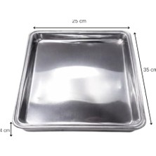 Esmo Home Çelikpençe Alüminyum Tek Kullanımlık Fırın Tepsisi, Baklava ve Börek Pişirme Kabı, 25X35X4 cm