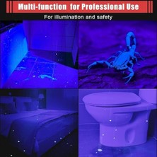 Esmo Home 395NM Ultraviyole Uv Kalem El Feneri - Alüminyum Darbeye Suya Dayanıklı Cep Feneri Klipsli Kalem Fener Blacklight
