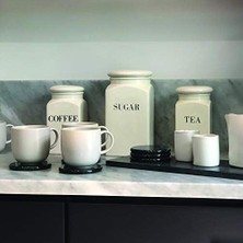 Esmo Home Fox Run Doğal Siyah Cilalı Mermer Taş, 6 Bardak Altlığı