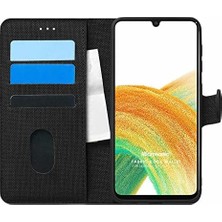 Esmo Home Galaxy A33 5g Için Kılıf Fabric Book Wallet Siyah [galaxy A33 5g ile Uyumlu Kılıf - Siyah]