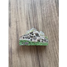 Esmo Home Magnet Tlos Antik Kent, Dekoratif Mıknatıslı Antik Şehir Tasarımı, Beyaz ve Yeşil, El Yapımı Hediyelik Eşya