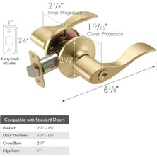 Esmo Home 728881 Springdale Kapı Kolu Altın, Anahtarlı Giriş
