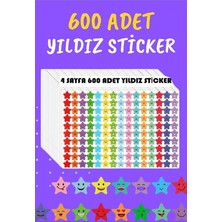 Yenibağ Sticker Çıkarma SETI,600 Adet 4 Syf Okul Tebrik Stickerı,öğretmen Öğrenci Hediyesi, Renkli