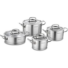 Esmo Home Korkmaz Proline 8 Parça Inox Tencere Seti