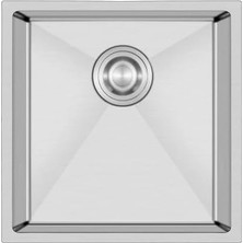 Esmo Home El Yapımı Tek Gözlü 304 Paslanmaz Çelik Eviye (Inox, 44 cm x 44 Cm)