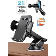 Esmo Home 2 Modlu Klima + Torpido Araç Telefon Tutacağı Cam Havalandırma Vantuzlu Araba Telefon Tutucu TT01