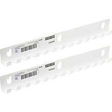 Esmo Home Skadıs Kancalı Raflar, Skadıs Tahta Kutuplarına Uyumlu, Beyaz, Çelik, 28X3X2 Santimetre, 405.198.87 - 2'li Set'