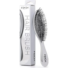 Esmo Home Fenda Profesyonel 4 Pinli Dar Başlık Gümüş Saç Fırçası