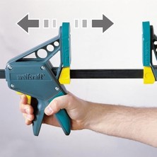 Esmo Home Wolfcraft Ehz 100-700 Tek Elle Mengene Pro 3033000 | Iş Parçalarının Tek Elle Profesyonel Gerilmesi Için Güçlü Mengene | Sıkıştırma Gücü: 120 kg - Sıkıştırma Genişliği: 700 mm