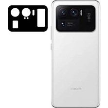 Esmo Home Mi 11 Ultra ile Uyumlu 3D Kamera Koruma Z-Panoply Tam Kaplayan Kamera Koruma Siyah