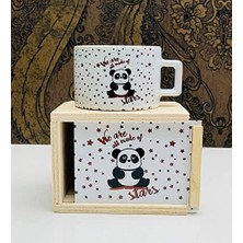 Esmo Home Giftmoda Hepimiz Yıldızlardanız Panda Tasarımlı Kutulu Kupa
