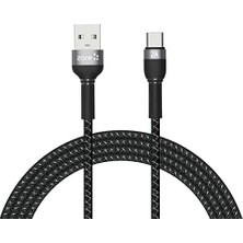 Esmo Home Shira Serisi Type-C USB Kablo 2 Metre Siyah