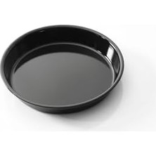 Esmo Home Cook-Lab 42 cm Siyah Parlak Emaye Yuvarlak Fırın Tepsisi ve Közmatik Pratik Emaye Közleme Tavası Seti Siyah 30 cm