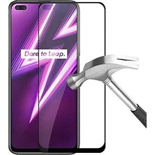 Esmo Home Realme 6 Pro ile Uyumlu Temperli Cam Full Ekran Koruyucu Kkd Siyah