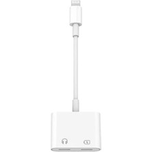 Esmo Home Lightning To Lightning Kulaklık ve Şarj Dönüştürücü Aynı Anda Kulaklıktan Müzik Dinleyin ve Şarj Edin Çift Çıkışlı Adaptör Yüksek Hızlı Şarj ve Ses Aktarımı