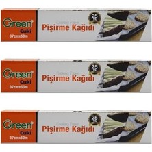Esmo Home Green Cuki Yağlı Fırın Tepsi Pişirme Kızartma Kağıdı - 37 Cm. x 50 Metre - 3 Kutu