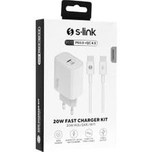 Esmo Home SL-EC62TP Type-C 20W Pd3.0 Charge Qc4.0 Kablo + Ev Şarj Adaptör (EC62TP Type-C)