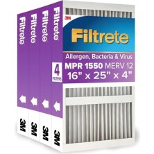 Esmo Home Filtrete Sağlıklı Yaşam Ultra Alerjen Derin Katlamalı Filtre, Mpr 1550, 20 x 20 x 4 Inç (4-3/8 Derinlik), 4'lü Paket, NDP01-4S-4