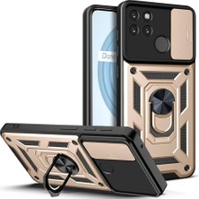 Esmo Home Realme C21Y Kılıf Lens Sürgülü Yüzüklü Tank Silikon Pars