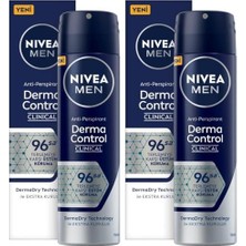 Esmo Home Men Erkek Sprey Deodorant Derma Control Clinical 150 Ml, 96 Saat Antiperspirant Koruma,ekstra Kuruluk,alkolsüz (2 Paketi)
