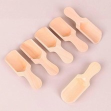 Esmo Home Promosyonca Ahşap Baharat Kaşığı, Doğal Ahşap Malzeme, 6,5x2,3 Cm, 6 Adet