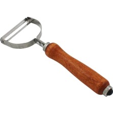 Esmo Home Promosyonca Ahşap Saplı Tek Taraflı Soyacak, Paslanmaz Çelik Bıçak