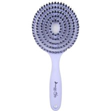 Esmo Home Pro Üç Boyutlu Oval Saç Fırçası Mor