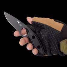 Esmo Home 3CR14MOV Kılıflı Paslanmaz Çelik Parmak Delikli Kamp Bıçağı – 17.5 cm Kompakt Gövde