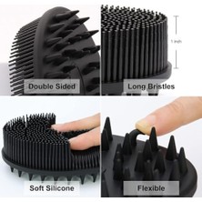Esmo Home Silikon Vücut Temizleyici, 2si 1 Arada Yükseltilmiş Banyo ve Şampuan Fırçası, Duş Için Peeling Vücut Fırçası, Premium Silikon Lif, Saç Derisi Masaj Fırçası, Kadın