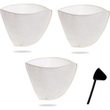 Esmo Home Yıkanabilir Kumaş Kahve Filtresi (3 Adet, No:4) Ham Bez Kahve Filtresi %100 Pamuk Bez Filtre