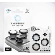 Esmo Home Safir 17 Pro/17 Pro Max Mavi Lens Koruyucu - Çizilme Direnci, Tam Kamera Kaplama