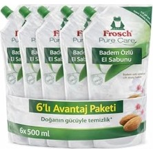 Esmo Home Frosch Özlü Sıvı El Sabunu 500 ml X6 Avantaj Paketi Hassas Ciltler Için Nemlendirici Bakım