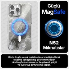 Esmo Home 15 Için Shinemag Serisi Magsafe ile Uyumlu Göz Alıcı ve Şık Arka Tasarım Yüksek Kalite Materyal Premium Hybrid Kılıf Kapak (Silver, 15)